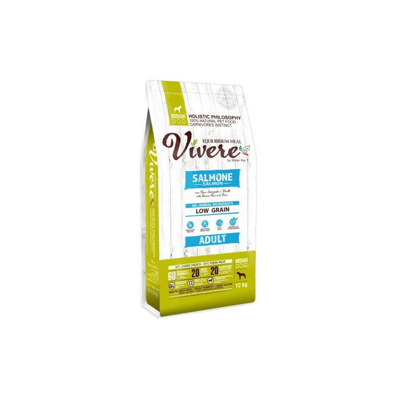 Vivere Low Grain Adult Gluten Free Salmone Medium 12 kg