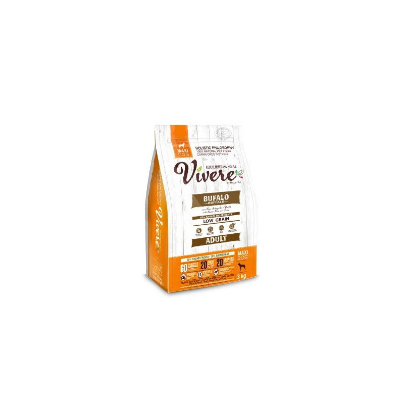 Vivere Low Grain Adulte Gluten Free Buffle Maxi 3 kg Vivere Low Grain Adulte Gluten Free Buffle Maxi 3 kg