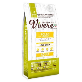 Vivere Low Grain Adult Gluten Free Huhn Medium 12 kg - 
