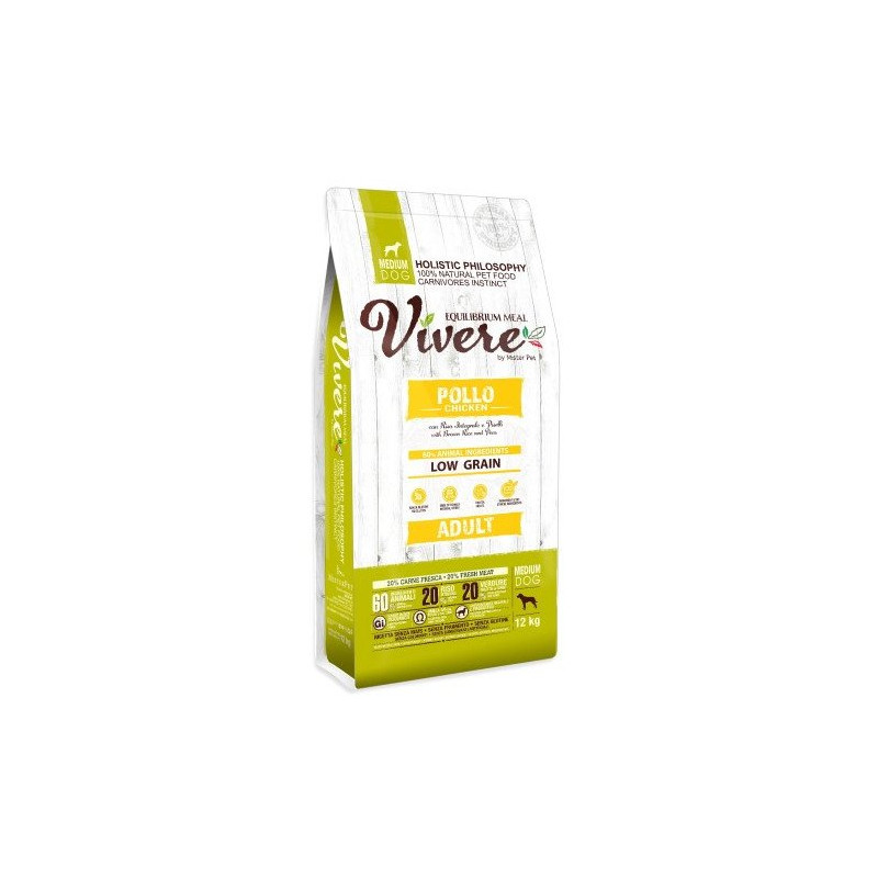Vivere Low Grain Adult Gluten Free Huhn Medium 12 kg Vivere Low Grain Adult Gluten Free Huhn Medium 12 kg