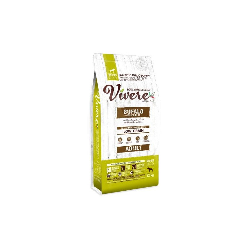 Vivere Low Grain Adult Gluten Free Büffel Medium 12 kg Vivere Low Grain Adult Gluten Free Büffel Medium 12 kg