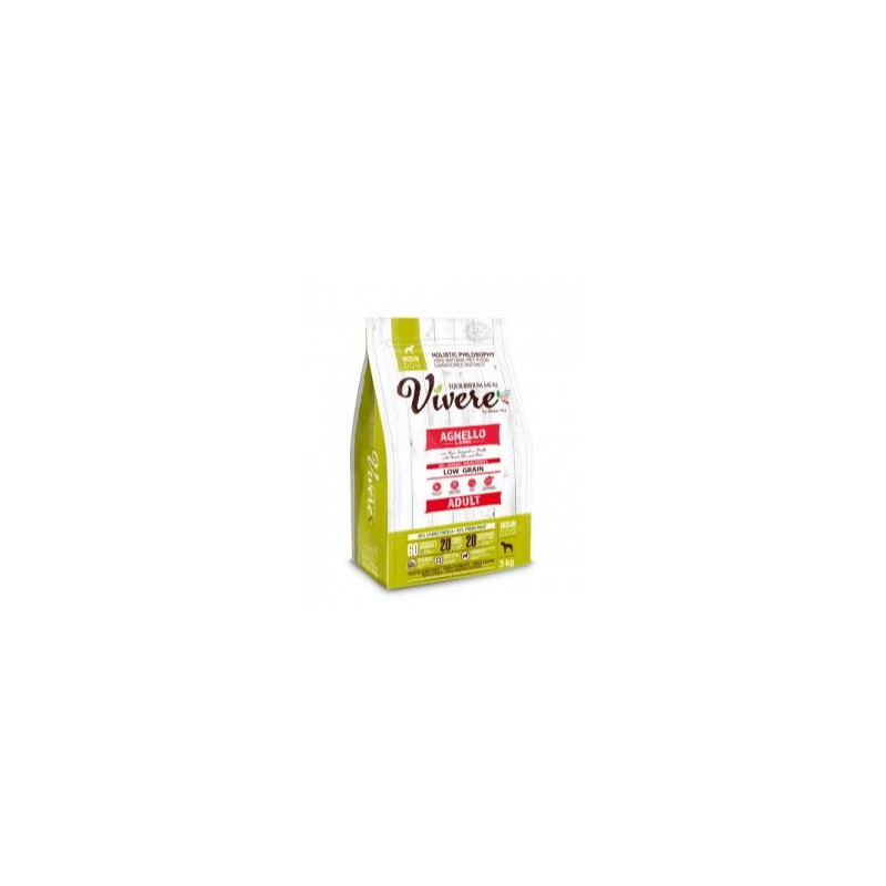 Vivere Low Grain Adult Gluten Free Agnello Medium 3 kg
