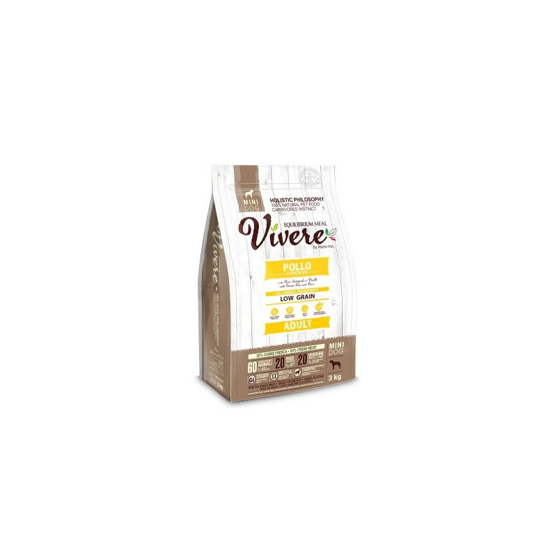 Vivere Low Grain Adult Gluten Free Huhn Mini 3 kg