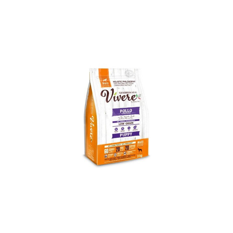 Vivere Low Grain Chiot Gluten Free Poulet Maxi 3 kg