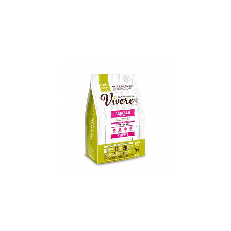 Vivere Low Grain Puppy Gluten Free Lamb Medium 3 kg Vivere Low Grain Puppy Gluten Free Lamb Medium 3 kg