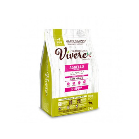 Vivere Low Grain Puppy Gluten Free Lamb Medium 3 kg - 