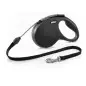 FLEXI Guinzaglio New Classic Nero con Corda Tg m
