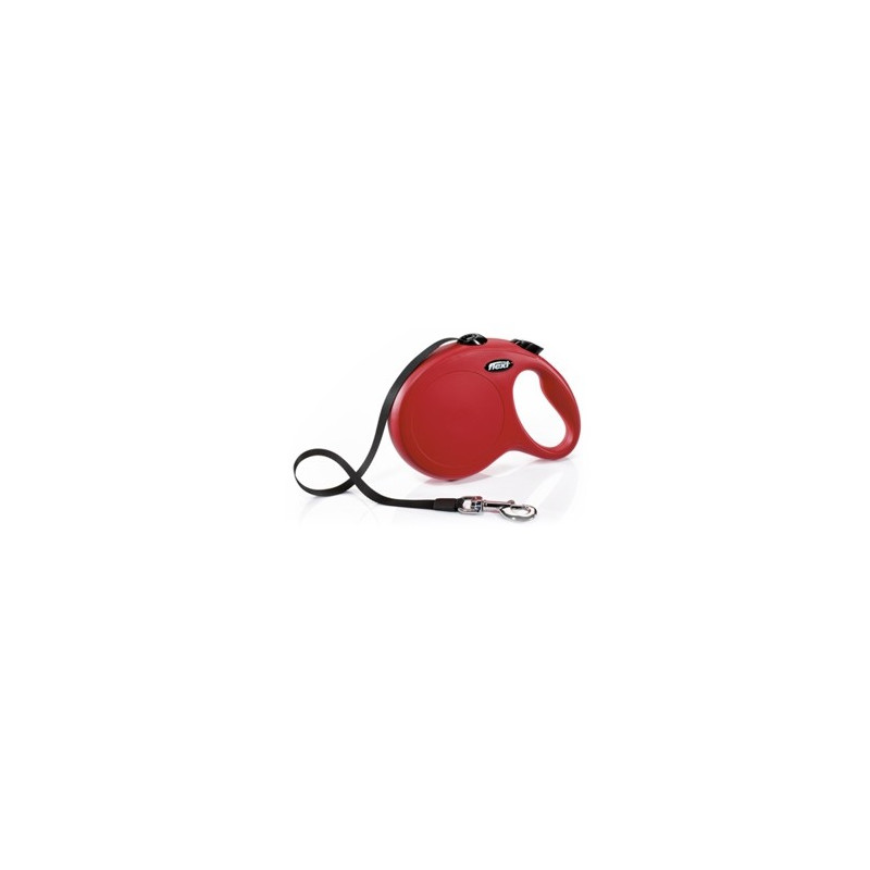 FLEXI New Classic Red Leash mit Gurtband Größe m