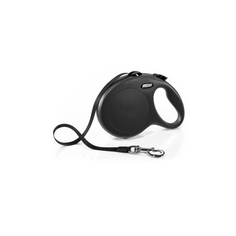 FLEXI Guinzaglio New Classic Nero con Fettuccia Tg xs - 