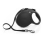 FLEXI laisse New Classic noir avec sangle taille s