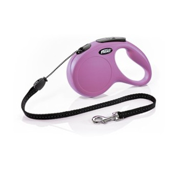 FLEXI New Classic Pink Leash with Rope Size s