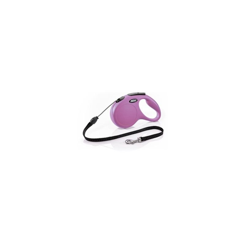 FLEXI laisse New Classic Rosa avec Corda taille s