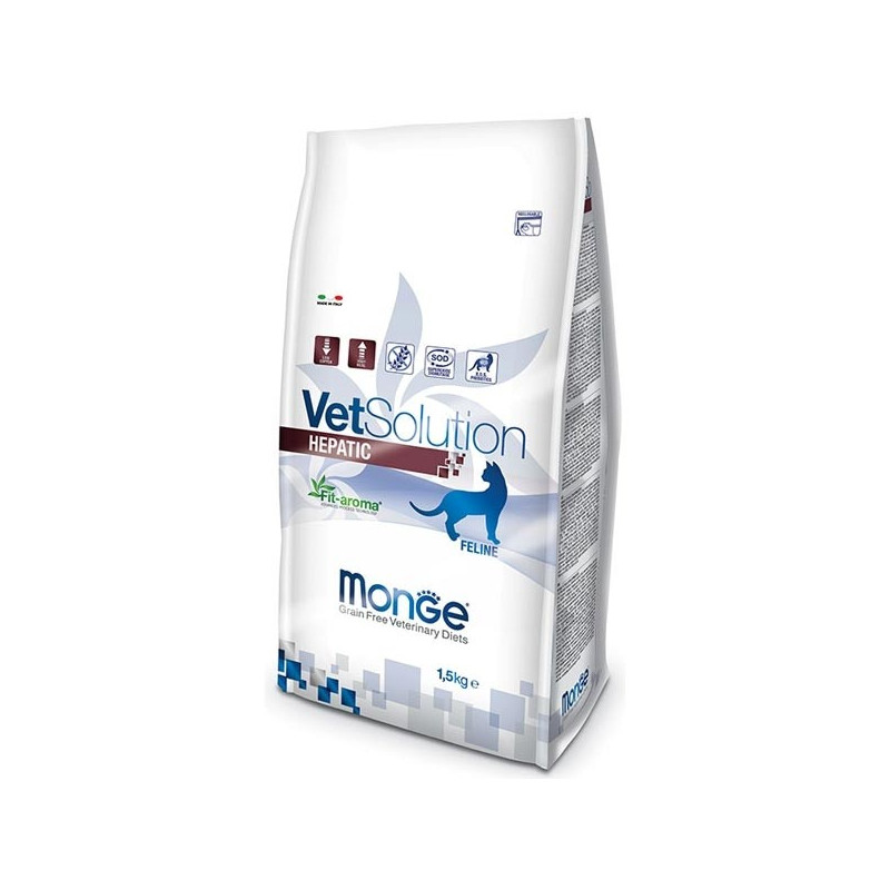 MONGE VETSOLUTION Chat HEPATIC 1,5 kg