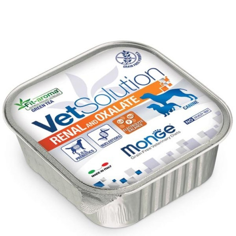 MONGE VET CANE SOLUTION RENAL OXALATE 12 vaschette x 150 gr. -