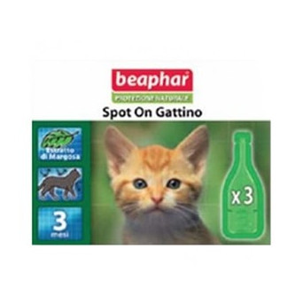 BEAPHAR -PROTEZIONE NATURALE- SPOT-ON GATTINO 3 pipette. - 