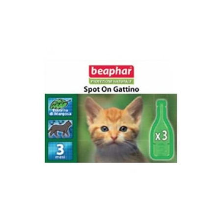 BEAPHAR -PROTEZIONE NATURALE- SPOT-ON GATTINO 3 pipette. - 