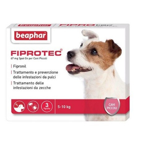 FIPROTEC SPOT-ON Chien petit 3 Pipettes. 5 kg-10