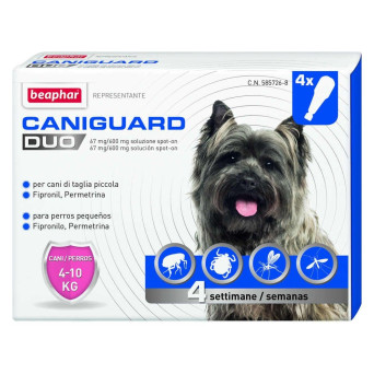BEAPHAR CANIGUARD DUO CANE spot-on  4-10 kg. 4 pipette. - 