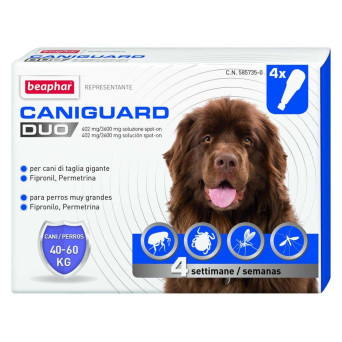 BEAPHAR CANIGUARD DUO CANE spot-on 40-60 kg. 4 pipette. - 