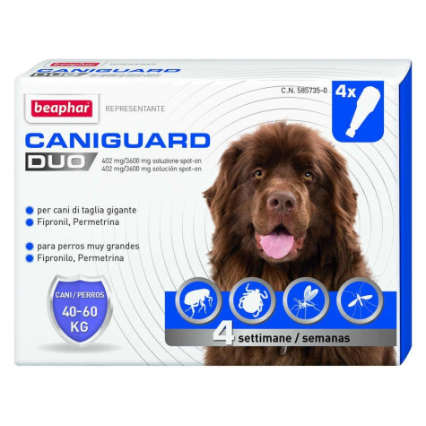 BEAPHAR CANIGUARD DUO CANE spot-on 40-60 kg. 4 pipette. - 