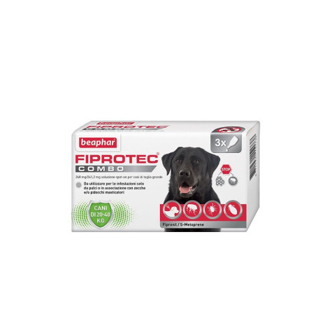 FIPROTEC COMBO LARGE DOG 3 Pipetten. KG. 20-40