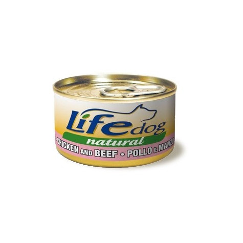 LIFE PET CARE Life Dog Naturel au Poulet et Bœuf 90 g