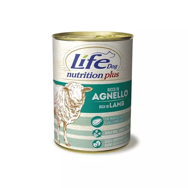 LIFE PET CARE Life Dog Nutrition Plus Agnello 400 gr.
