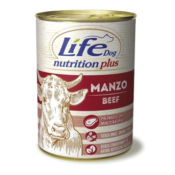 LIFE PET CARE Life Dog Nutrition Plus Rindfleisch in Stücken 400 gr.