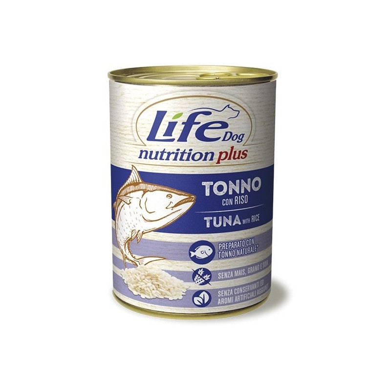 LIFE PET CARE Life Dog Nutrition Plus Tonno con Riso 400 gr.