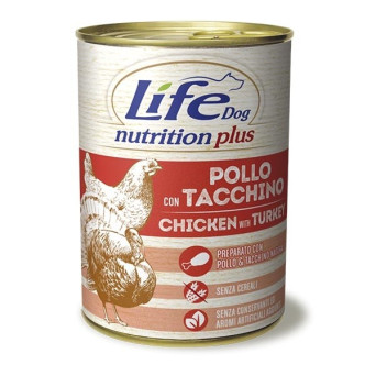 LIFE PET CARE Life Dog Nutrition Plus Pollo con Tacchino 400 gr. - 