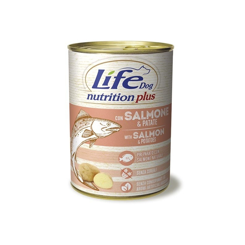 LIFE PET CARE Life Dog Nutrition Plus Saumon et Pommes de Terre 400 g LIFE PET CARE Life Dog Nutrition Plus Saumon et Pommes de Terre 400 g
