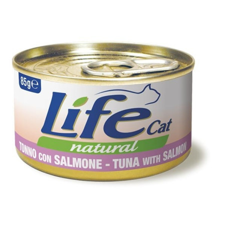 LIFE GATTO NATURAL TONNO SALMONE 85 gr. - 