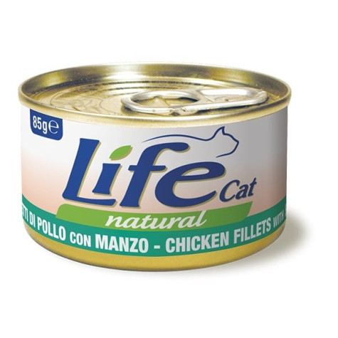 LIFE CAT NATURAL CHICKEN BEEF 85 gr.