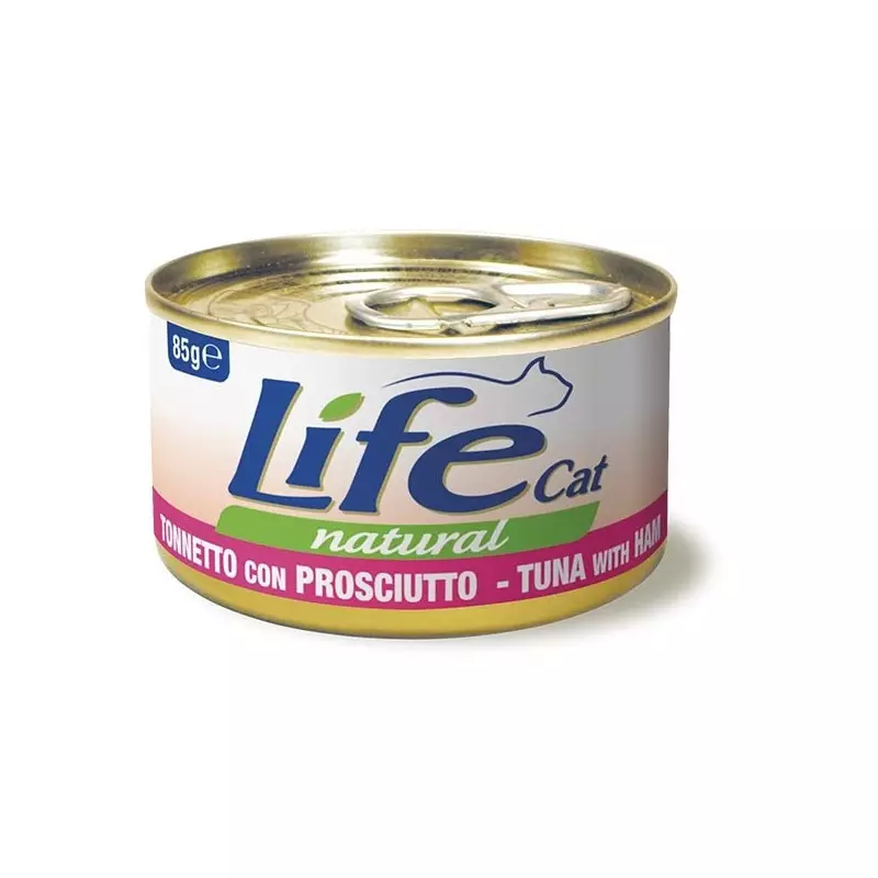 LIFE GATTO NATURAL TONNO PROSCIUTTO 85 gr. LIFE GATTO NATURAL TONNO PROSCIUTTO 85 gr.