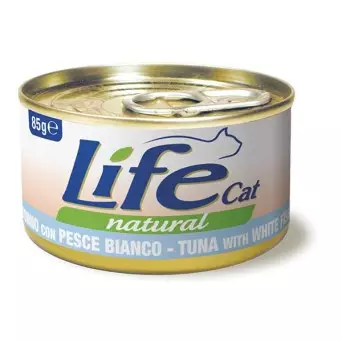LIFE CAT NATÜRLICHER THUNFISCH WEIßER FISCH 85 gr.