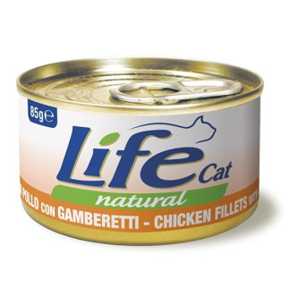 LIFE CAT NATURAL CHICKEN SHRIMPS 85 gr.