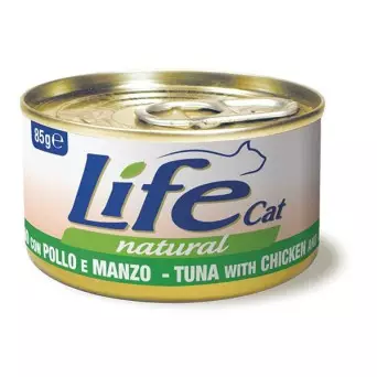 LIFE CAT NATURAL TUNA CHICKEN BEEF 85 gr.