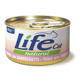 LIFE CAT NATURAL TUNA SHRIMP 85 gr.