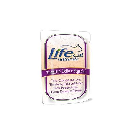 LIFE GATTO  TONNO POLLO FEGATINI 70 gr. - 