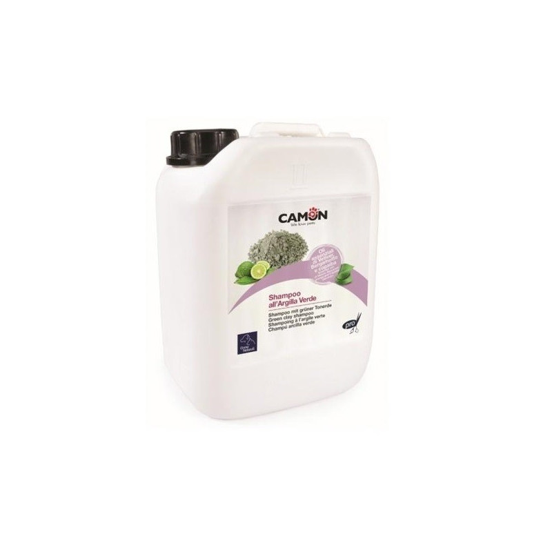 CAMON Hunde-Katzen-Shampoo mit Green Clay Professional 5 Lt.