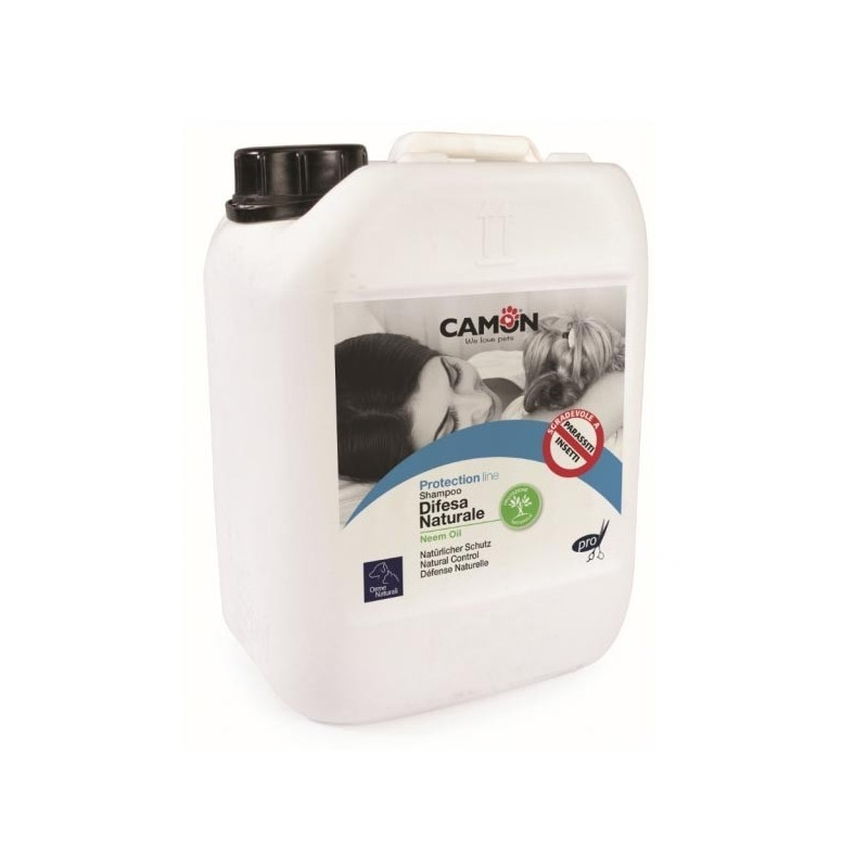 CAMON Cane Gatto Shampoo Difesa Naturale Olio di Neem Professional 5 Lt.