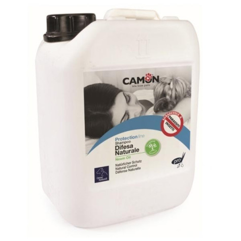 CAMON Cane Gatto Shampoo Difesa Naturale Olio di Neem Professional 5 Lt. - 