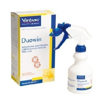 Virbac - Duowin - Larvicidal and ovicidal insecticide solution for dogs 250 ml.