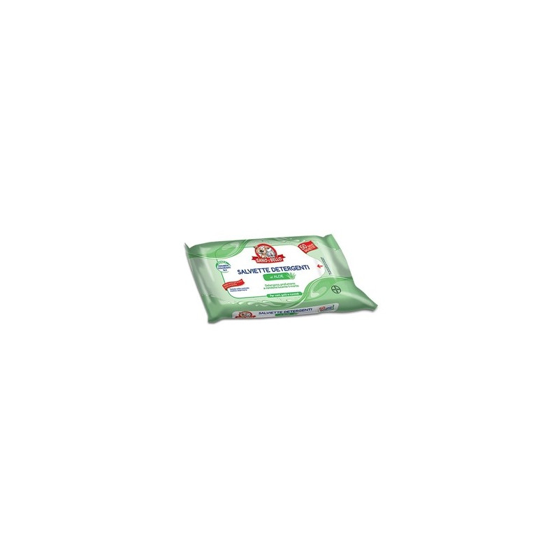 Bayer - Sano et bello - Chien Lingettes nettoyantes all'Aloe 50 pièces Bayer - Sano et bello - Chien Lingettes nettoyantes all'Aloe 50 pièces