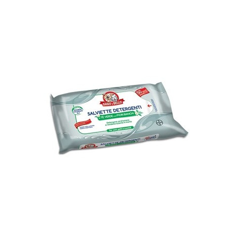 Bayer - Sano e bello - Cane Salviette Detergenti Tè Verde con Fiori Bianchi 50 Pz. -
