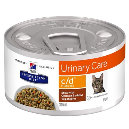 Hill's - c/d Urinary Care Multicare Spezzatino con Pollo e Verdure 82 Gr. - 