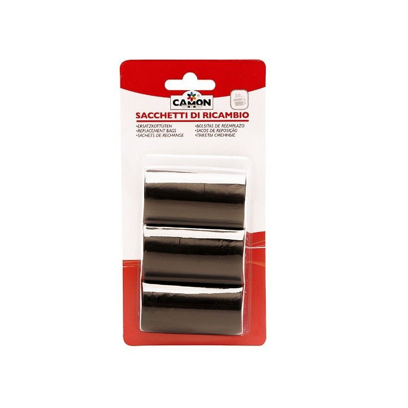 CAMON Chien sachets de Ricambio noir 3 pièces CAMON Chien sachets de Ricambio noir 3 pièces