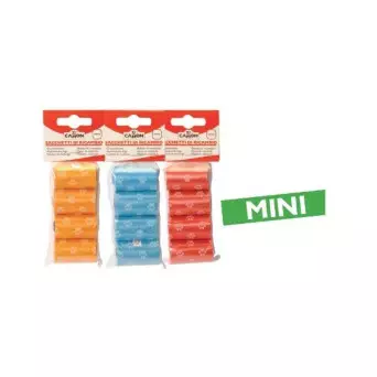 CAMON Cane Sacchetti di Ricambio Arancio Rosa Azzurro 4 Pz. -