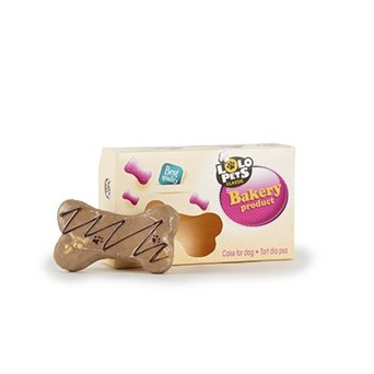 LOLO PETS Torta a Forma di Osso Gusto Nocciola e Cioccolato 40 Gr. - 