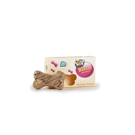 LOLO PETS Torta a Forma di Osso Gusto Nocciola e Cioccolato 40 Gr. - 